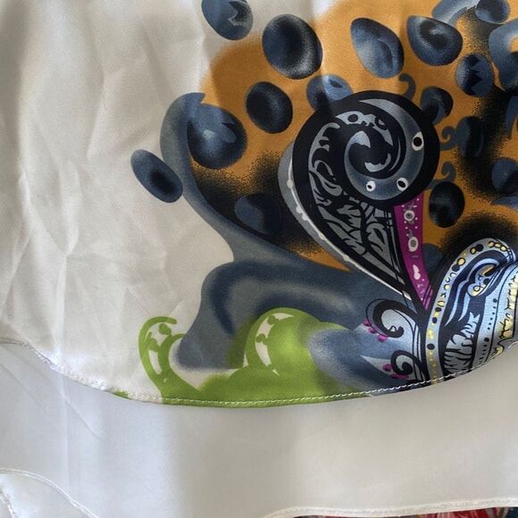 La Femme Prom Evening Full Length Colorful Beaded Plunging Open Back Stunning Ma - Picture 3 of 14